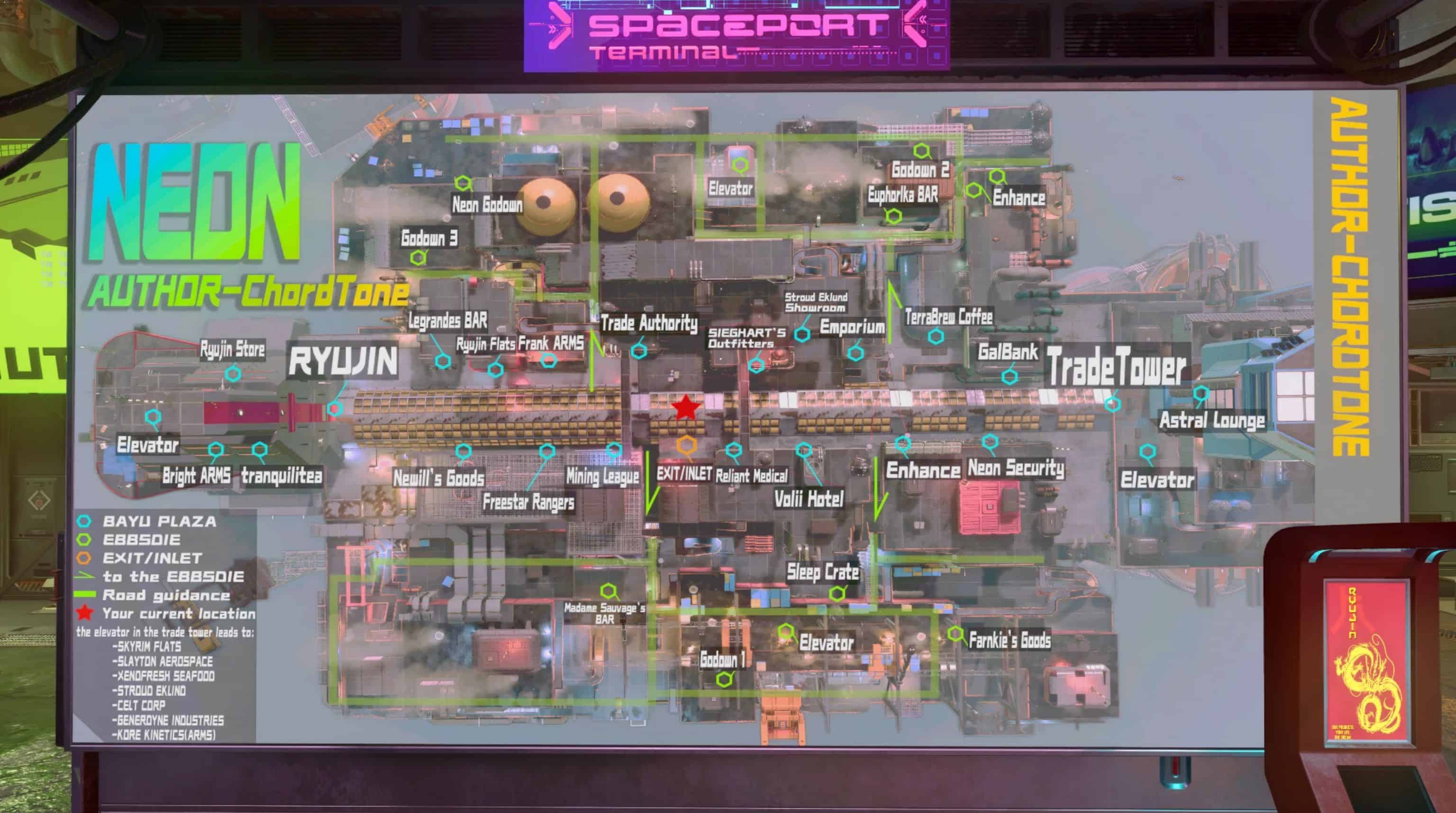 Neon City Map Starfield