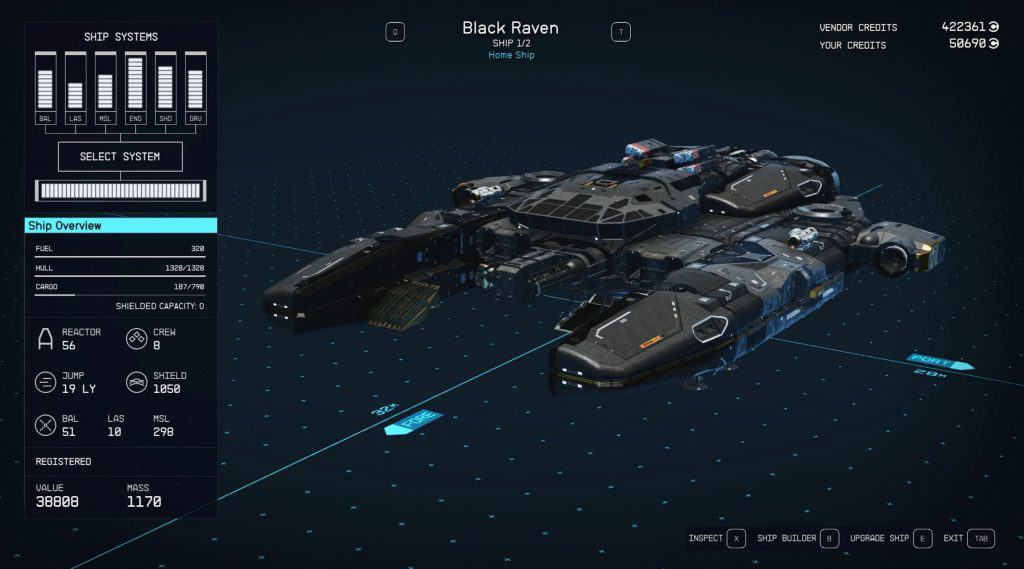 Black Raven Spaceship | Starfield Mod Download