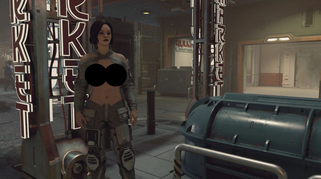 Topless Engineer Outfit Starfield Mod Download